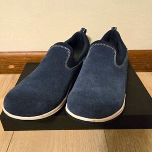 Lands' End Women's Casual  Comfort Blue Suede Slip On Sneakers Sz 9